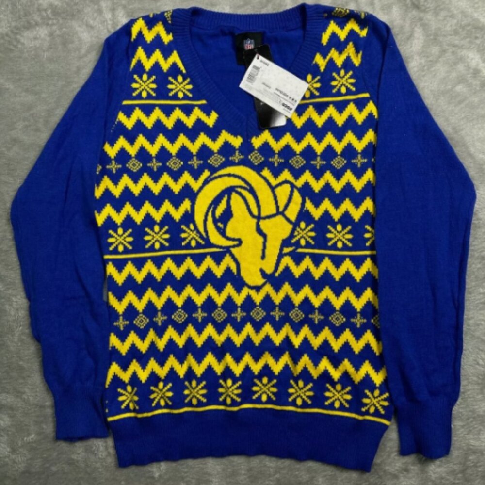 FOCO NFL Los Angeles Rams Ugly Christmas Holiday Sweater